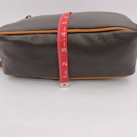 MASSEI, GENUINE LEATHER, MADE IN ITALY, MEN’S TOILETRY BAG,HAND MADE BROWN & TAN - Picture 14 of 16